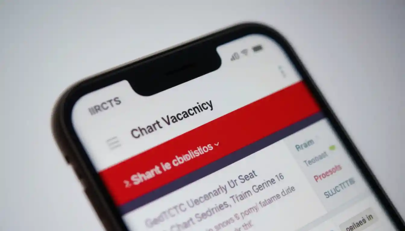 Using the IRCTC Mobile App for Chart Vacancy