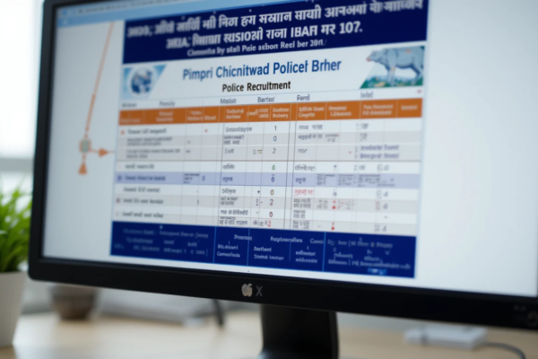 pimpri chinchwad police bharti 2019 vacancy chart